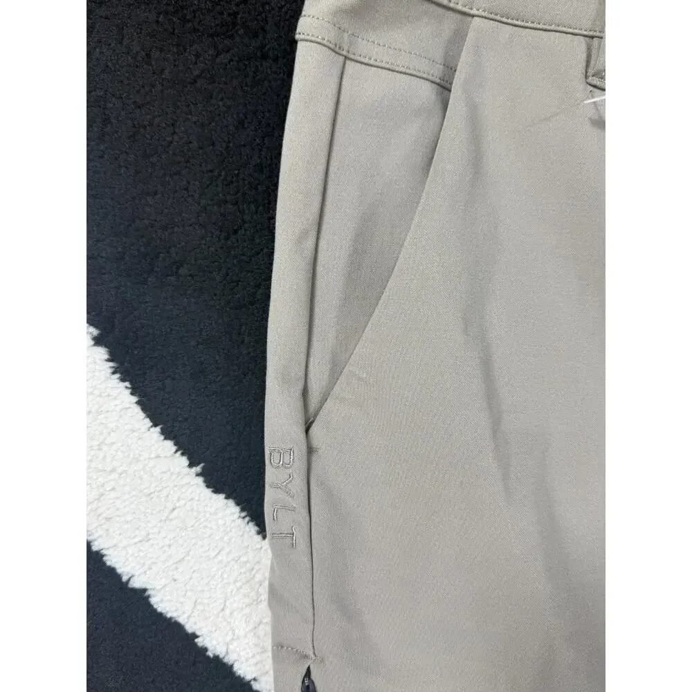 BYLT Pants Mens 34 Tall Taupe Everyday Pant Stretch Travel Golf Casual